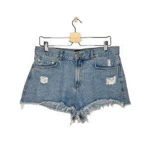 BDG High Rise Cheeky Cut Off Distressed Denim Jean Shorts